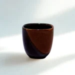 كوب قهوة سيراميك 180 مل لون بني غامق